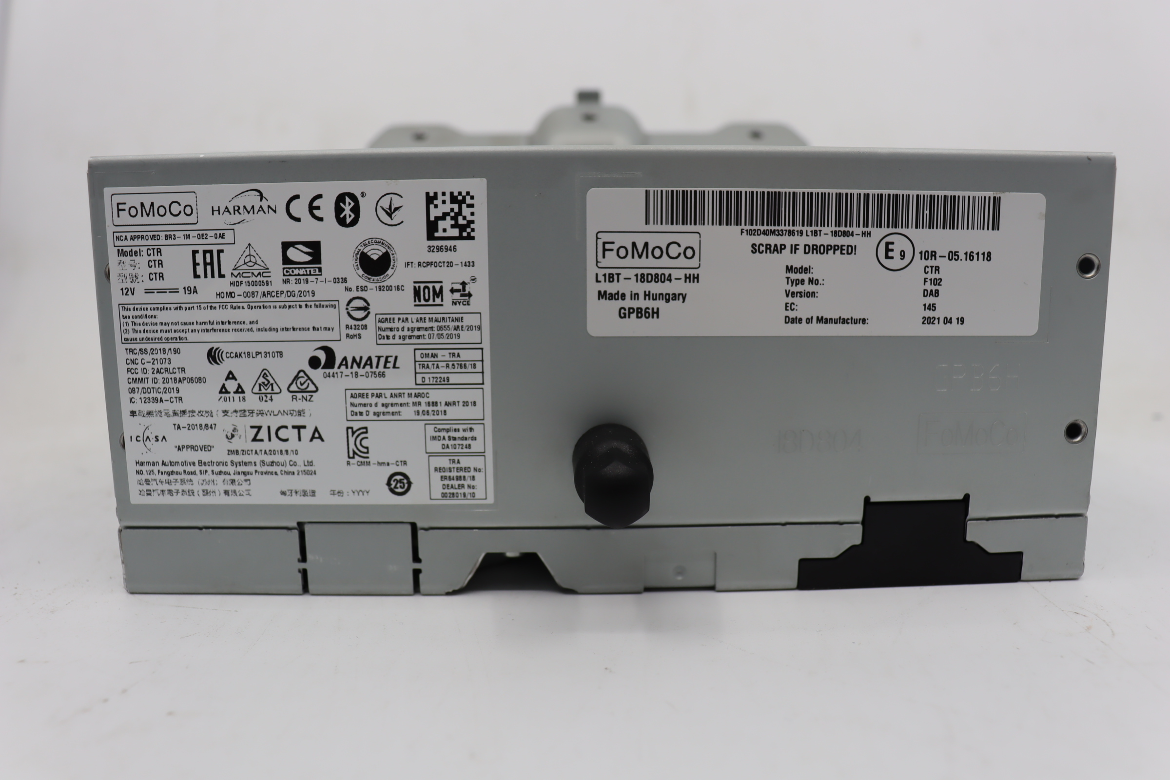 Ford - Transit 4e gen. facelift v.a. 2019 Radio mediatoestel reparatie