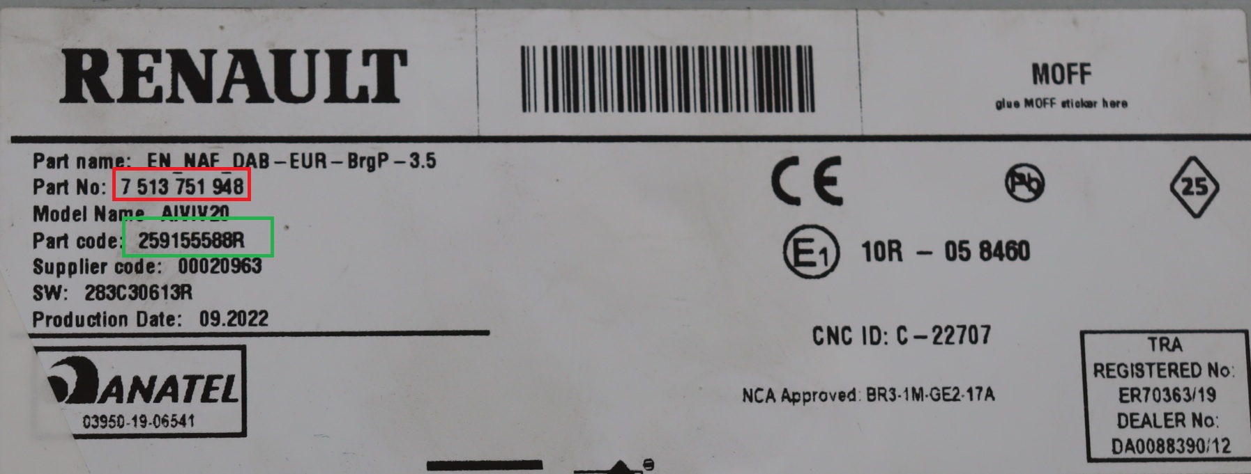 Renault - Express vanaf 2021 Navigatietoestel reparatie