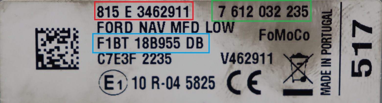 Ford - Transit-Connect vanaf 2013 Navigatiescherm reparatie