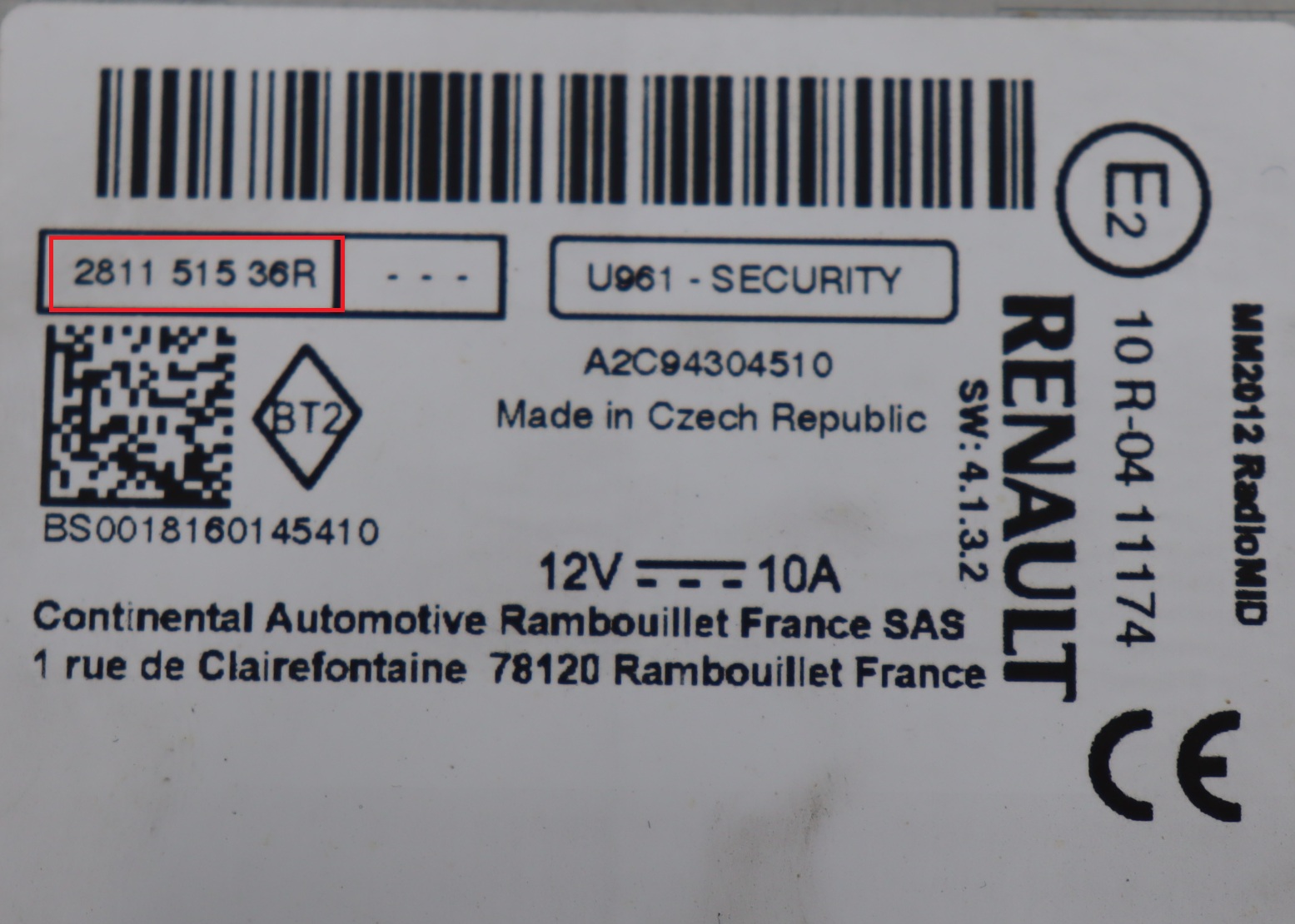 Westfalia - Zoé vanaf 2013 Radiomodule reparatie