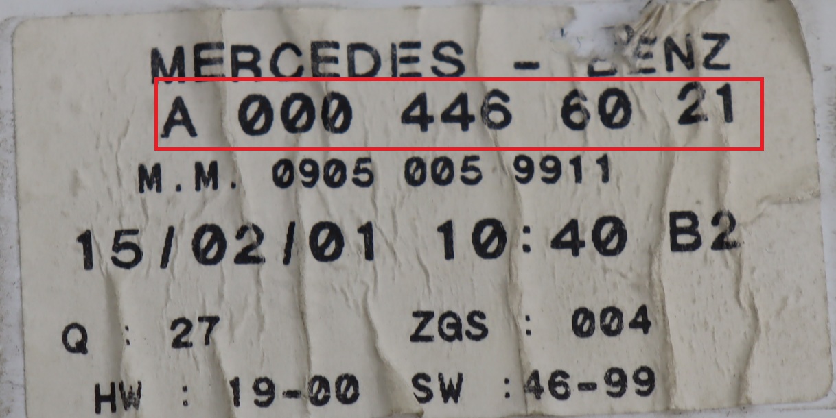 Mercedes - Vito W638 vanaf 1999 Tellerpaneel reparatie