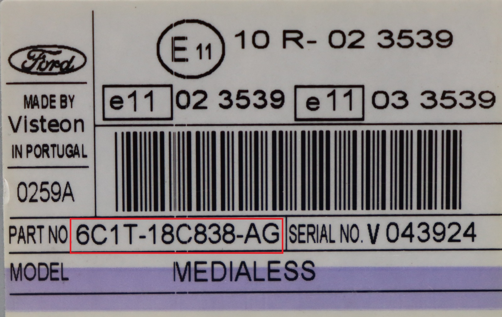 Westfalia - Fiësta MK 5 vanaf 2002 Radiotoestel reparatie