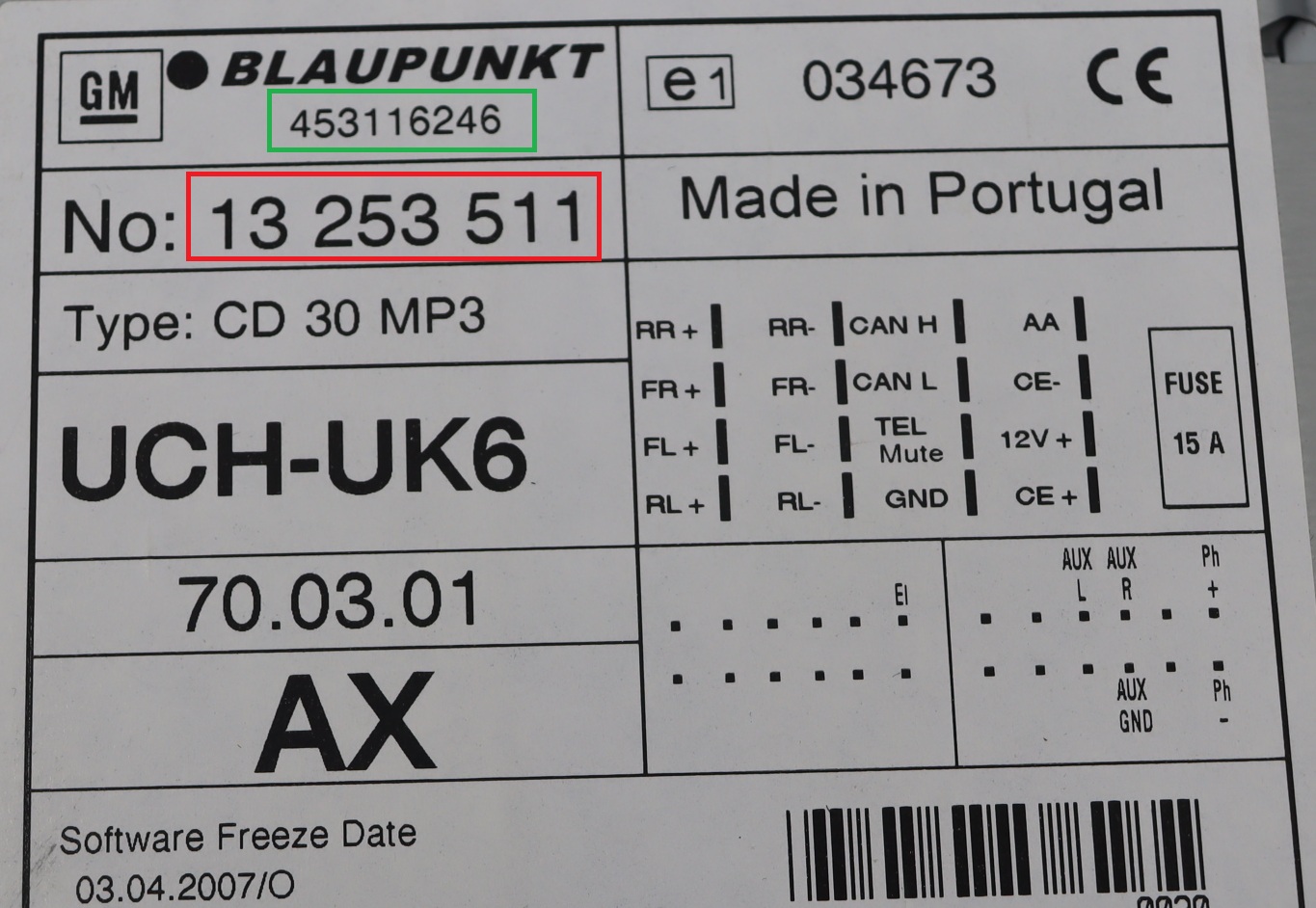 Opel - Meriva A vanaf 2002 Radio CD-Speler reparatie