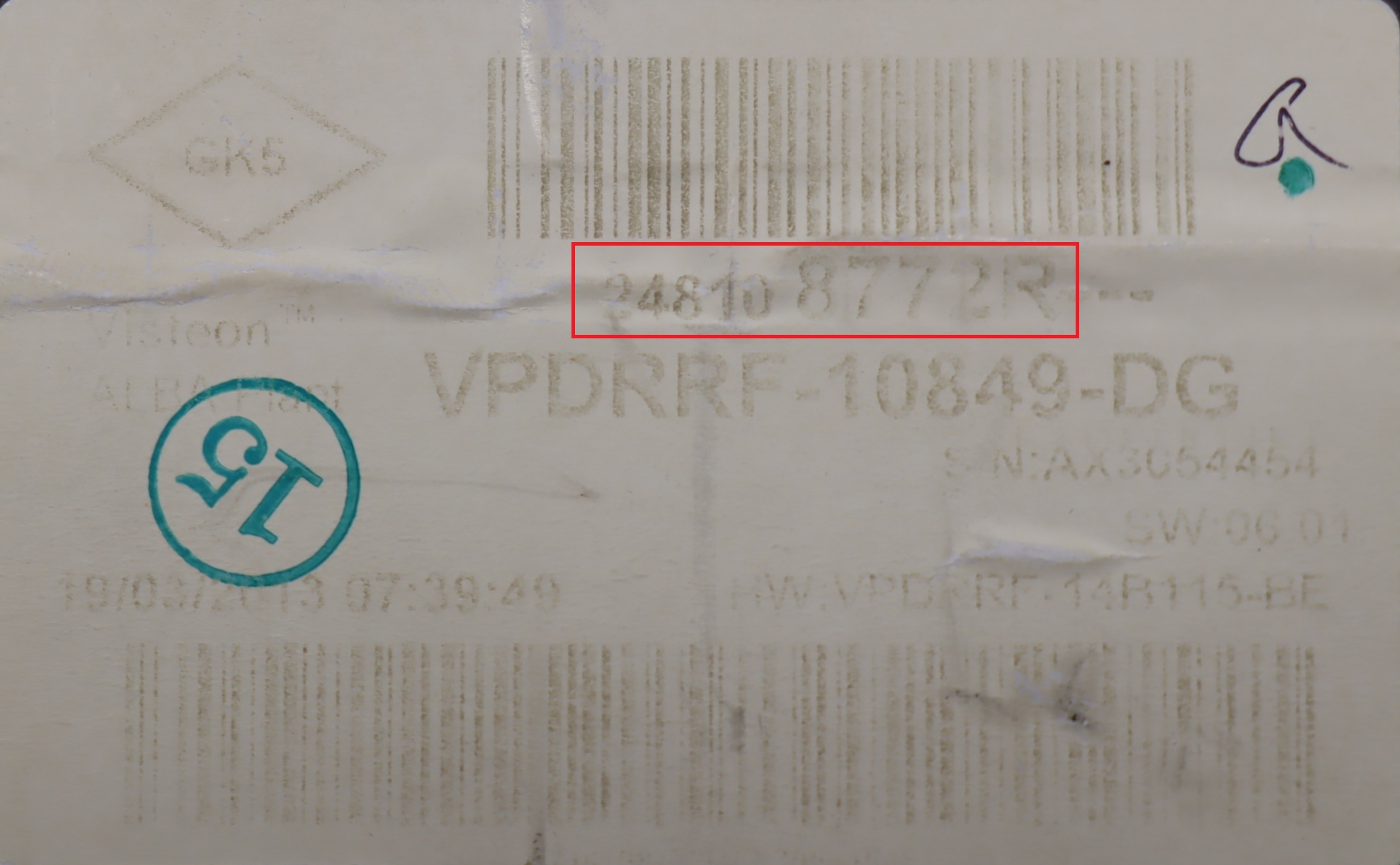 Renault - Master 3de gen ph1 vanaf 2010 Tellerpaneel reparatie