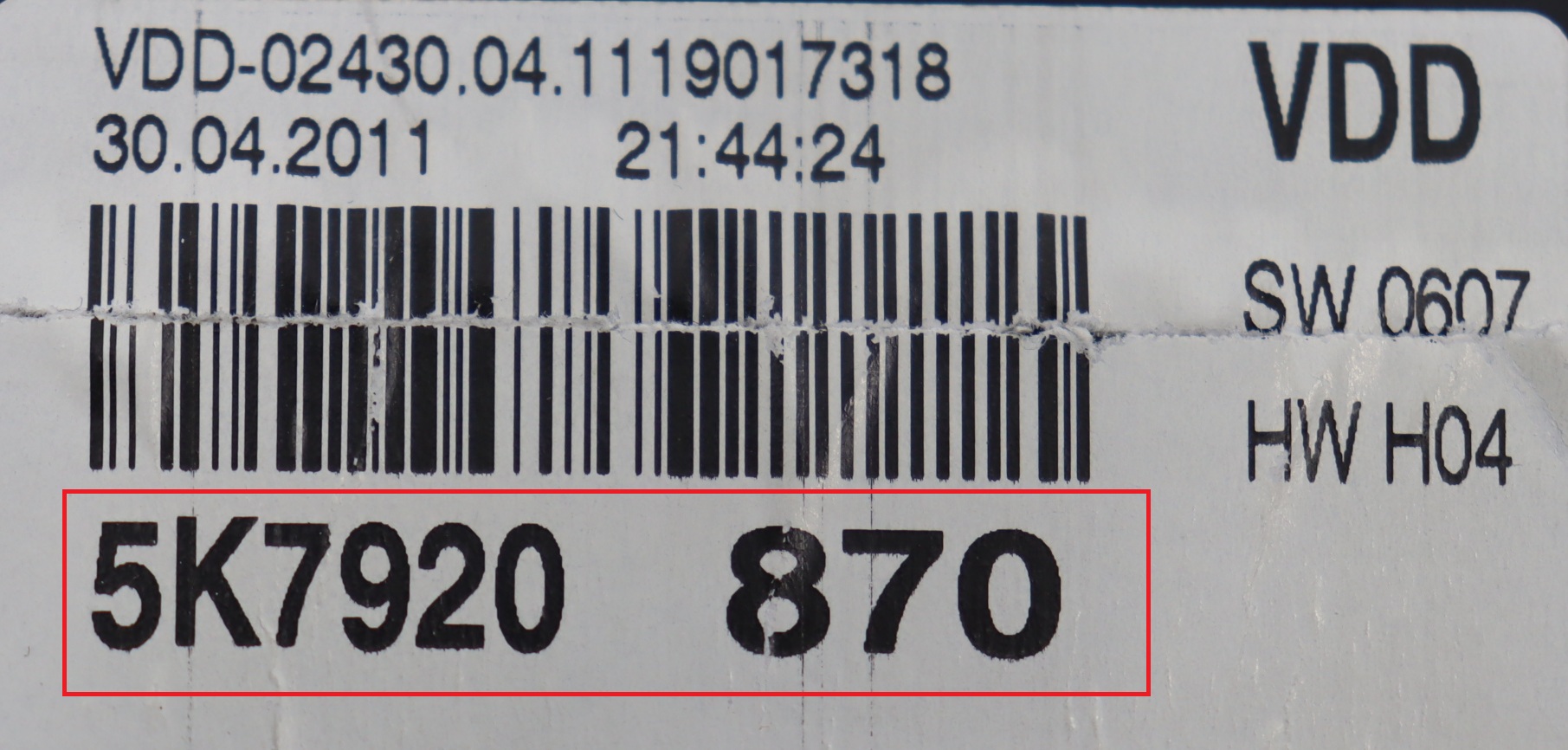 Volkswagen - Golf 6 vanaf 2008 Tellerpaneel reparatie