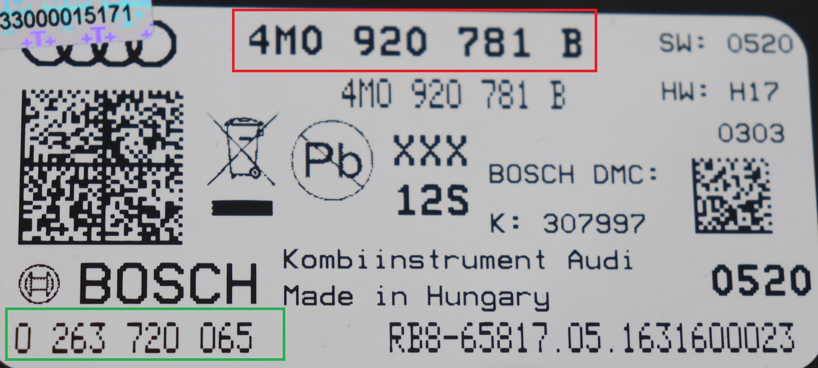 Yamaha - Q7 2e gen. vanaf 2015 Tellerpaneel reparatie