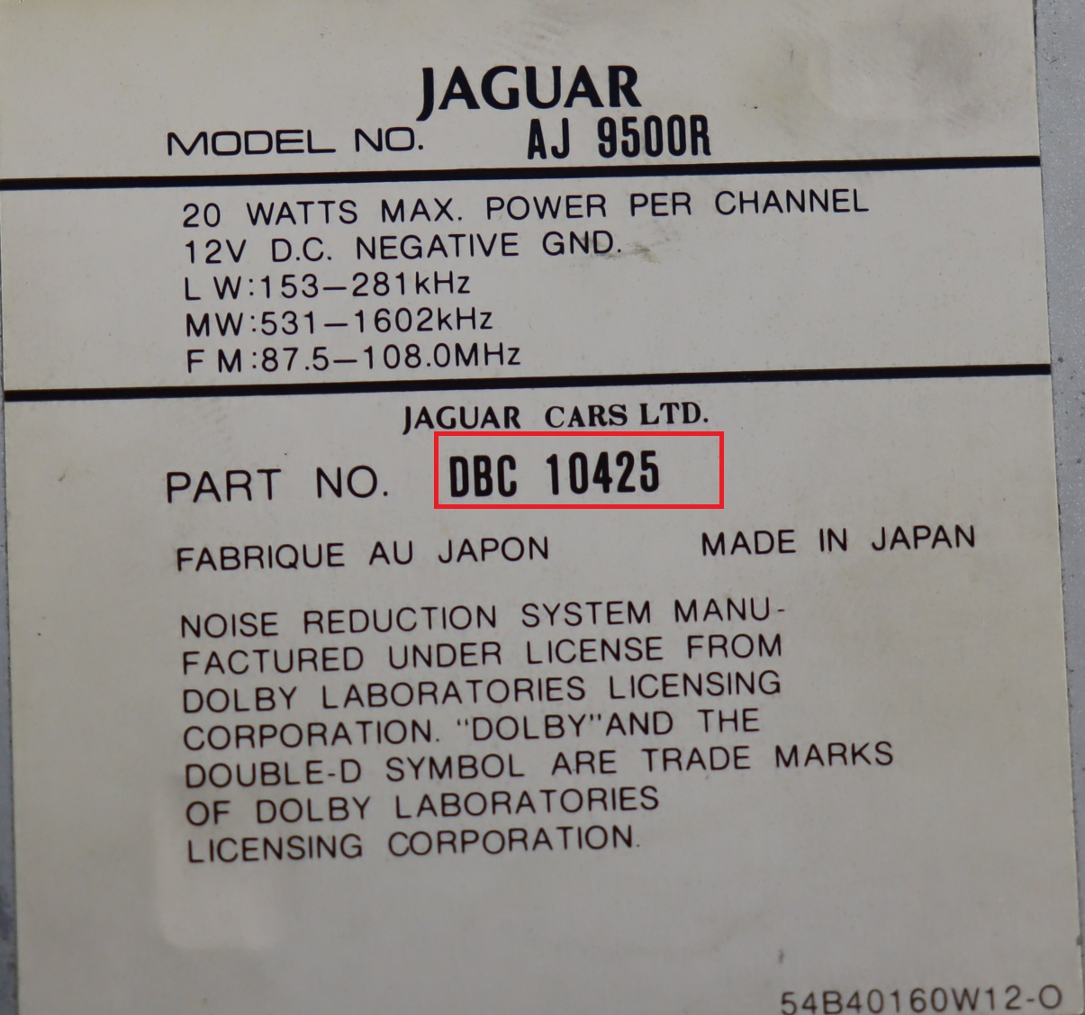 Yamaha - SIX LWB X300 vanaf 1994 Radio Cassettespeler reparatie