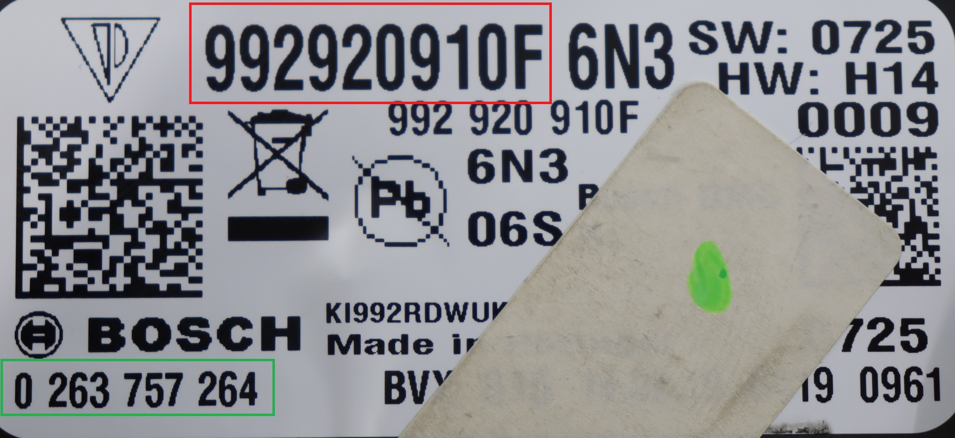 Porsche - 992.1 vanaf 2019 Tellerpaneel reparatie