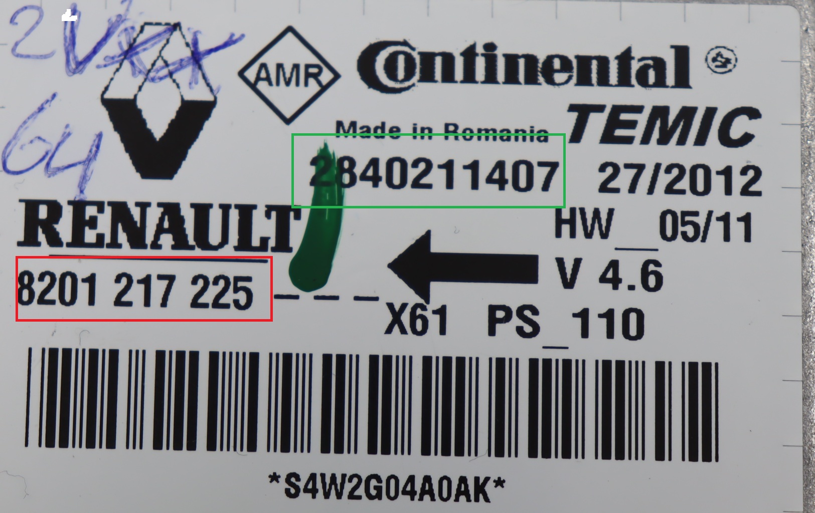 Renault - Kangoo 2 PH 1 vanaf 2008 Airbagmodule reparatie