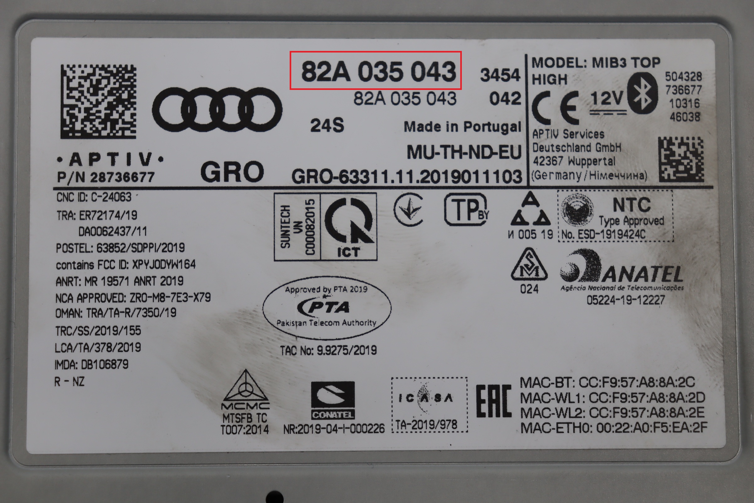 Audi - Q3 (F3) vanaf 2018 Navigatiemodule reparatie