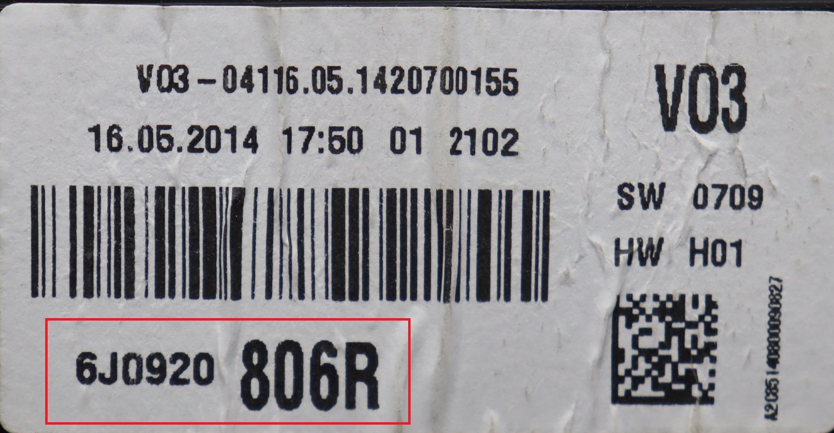 Yamaha - Ibiza 6J facelift v.a. 2012 Tellerpaneel reparatie