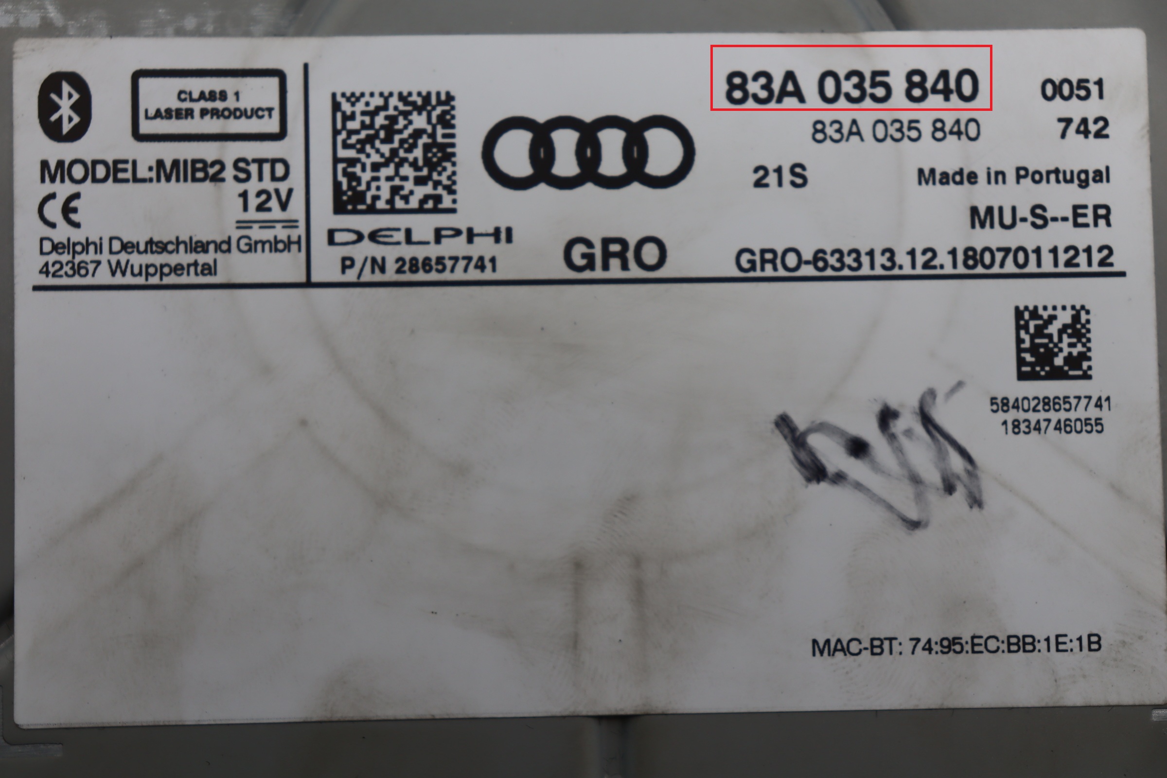 Audi - Q3 (F3) vanaf 2018 Navigatiemodule reparatie