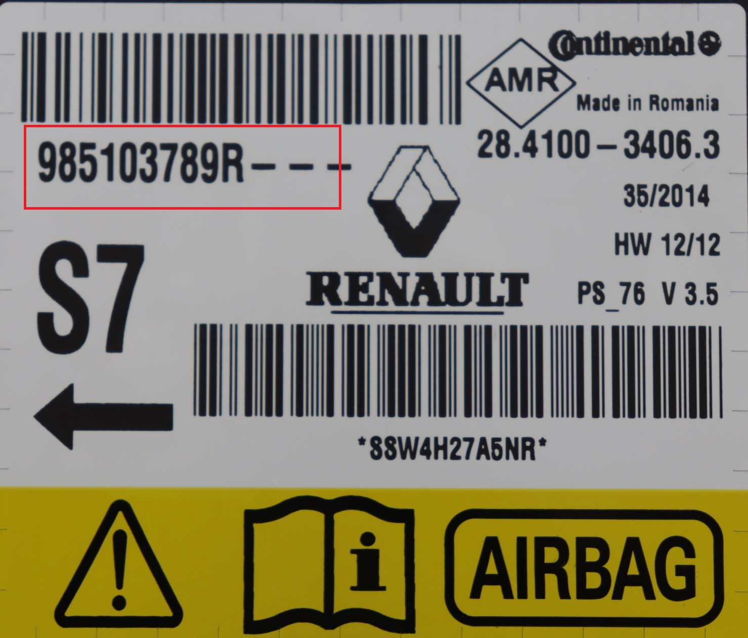 Renault - Mégane 3 facelift vanaf 2014 Airbagmodule reparatie
