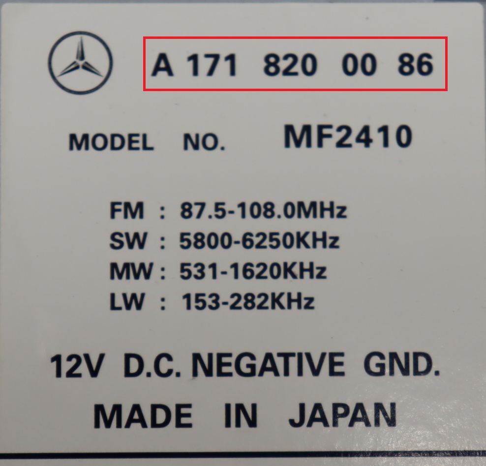 Mercedes - SLK R171 vanaf 2004 Radio CD-Speler reparatie