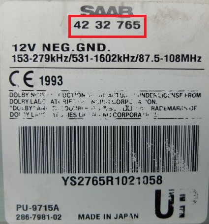 Linde - 900 NG vanaf 1994 Radio Cassettespeler reparatie