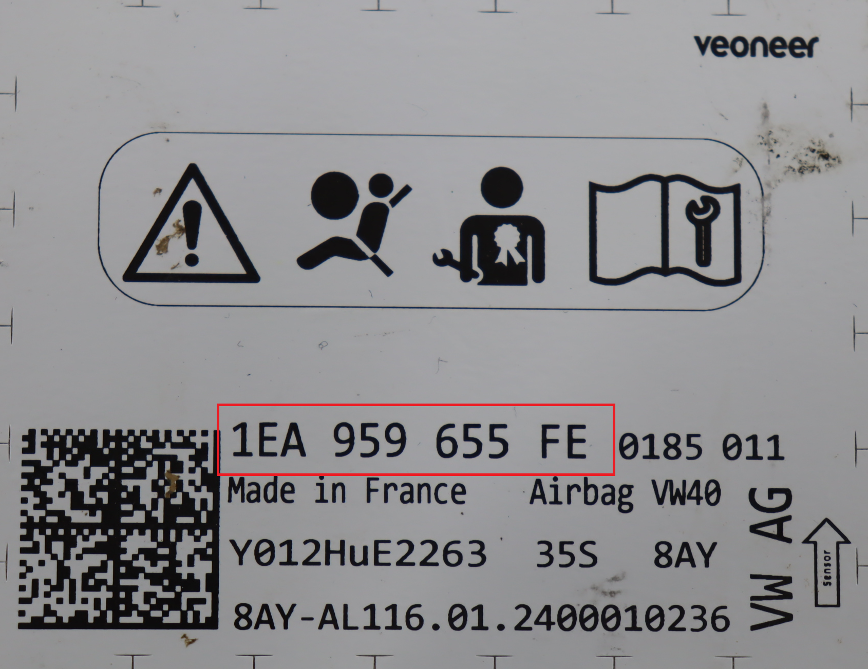 Cupra - Formentor vanaf 2020 Airbagmodule reparatie