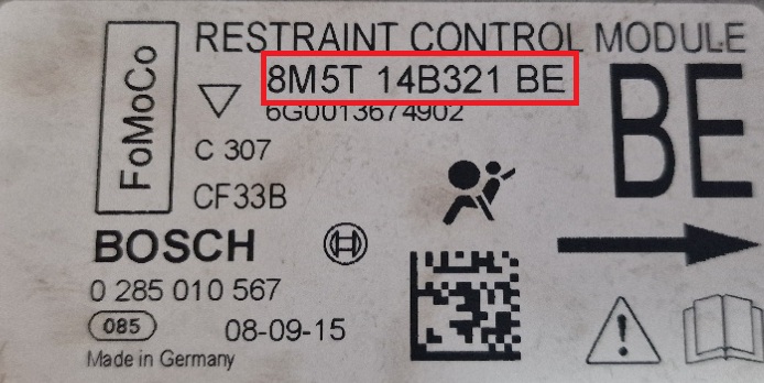 Ford - Focus 2 facelift vanaf 2007 Airbagmodule reparatie