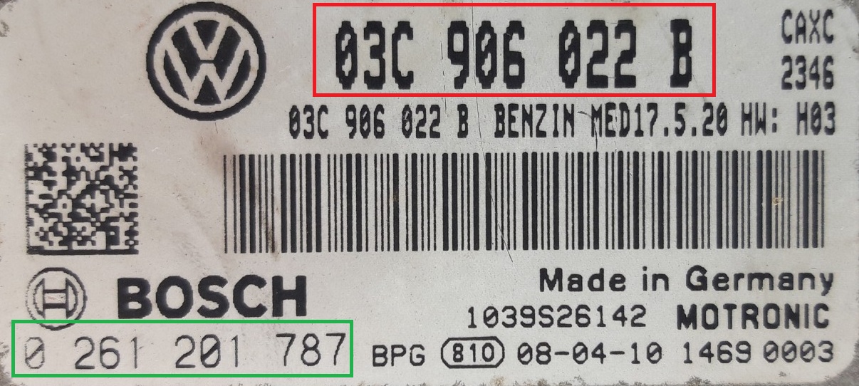 Westfalia - Altea vanaf 2004 Motor ECU reparatie