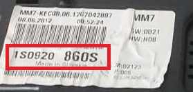 Volkswagen - Up! vanaf 2011 Tellerpaneel reparatie