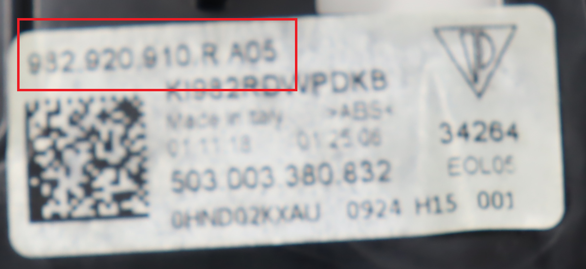 Porsche - Boxster 982 vanaf 2016 Tellerpaneel reparatie