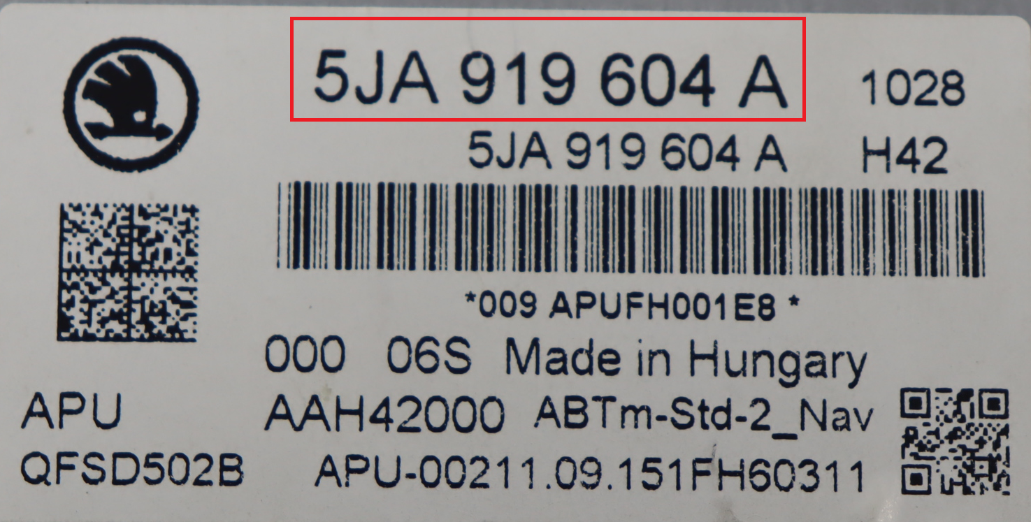 Skoda - Rapid vanaf 2012 Navigatiescherm reparatie