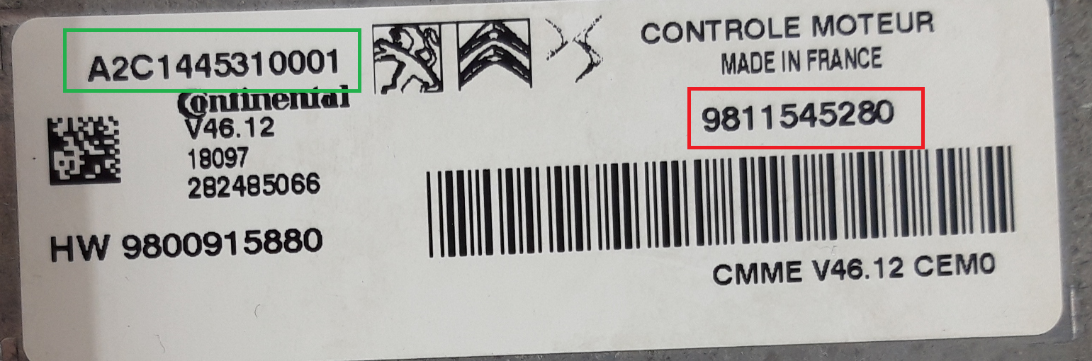 Peugeot - 208 1 facelift vanaf 2015 Motor ECU reparatie