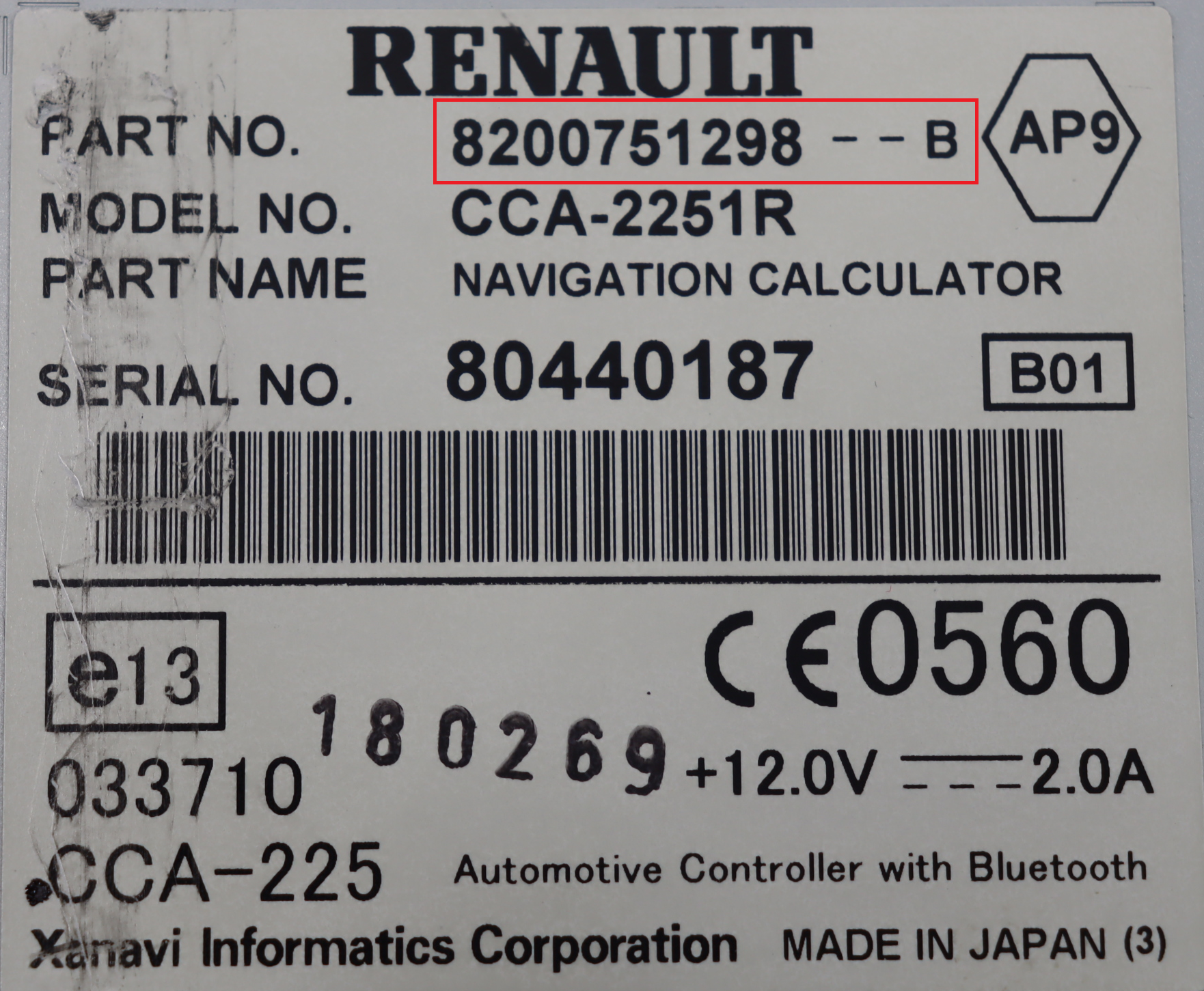 Renault - Scénic 2 (JM) vanaf 2003 Navigatiemodule reparatie