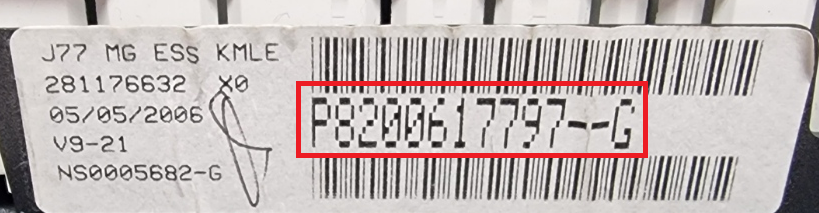 Renault - Modus vanaf 2004 Tellerpaneel reparatie