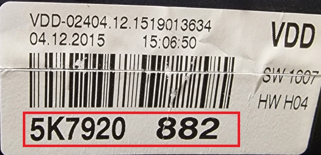 Volkswagen - Golf Cabrio 6 vanaf 2012 Tellerpaneel reparatie