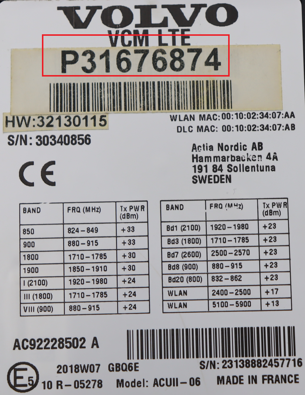 Volvo - XC40 vanaf 2017 Telefoon-bluetoothmodule reparatie