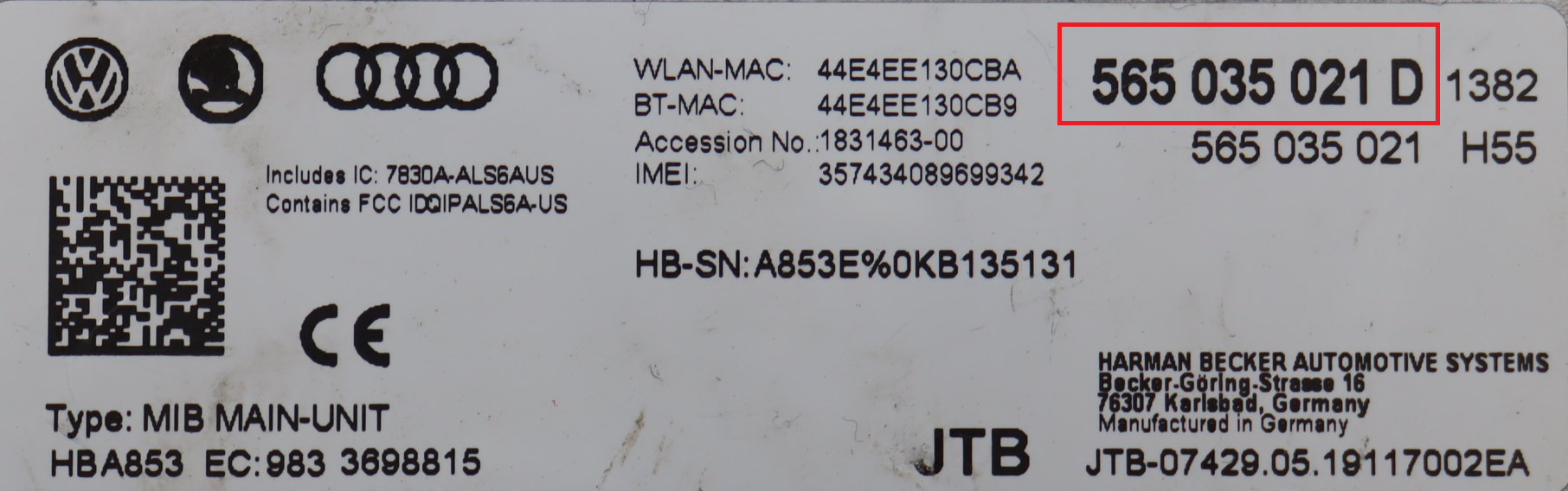 Skoda - Octavia 3 (5E) vanaf 2014 Navigatiemodule reparatie