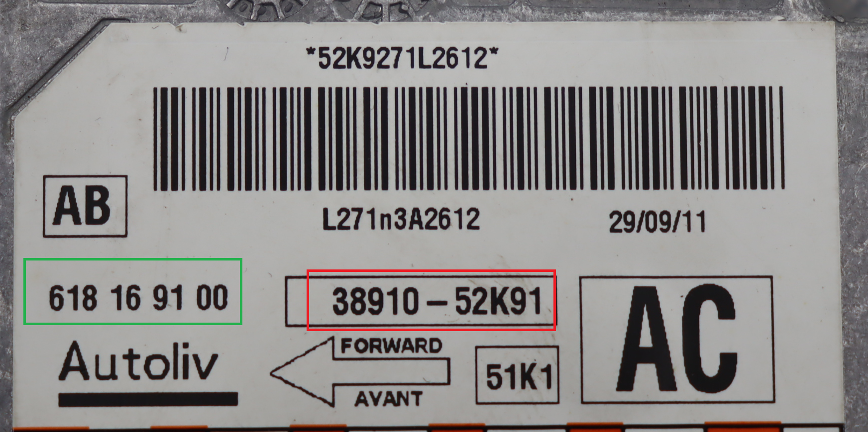 Yamaha - Splash vanaf 2008 Airbagmodule reparatie