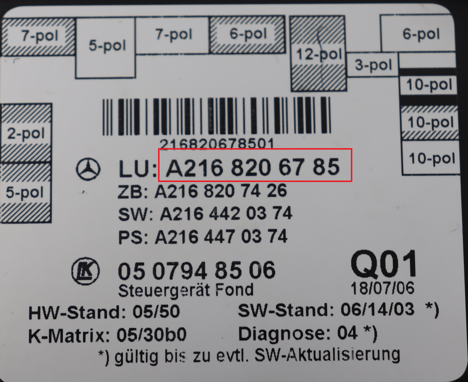 Mercedes - S-Klasse W 221 vanaf 2005 Raammodule reparatie