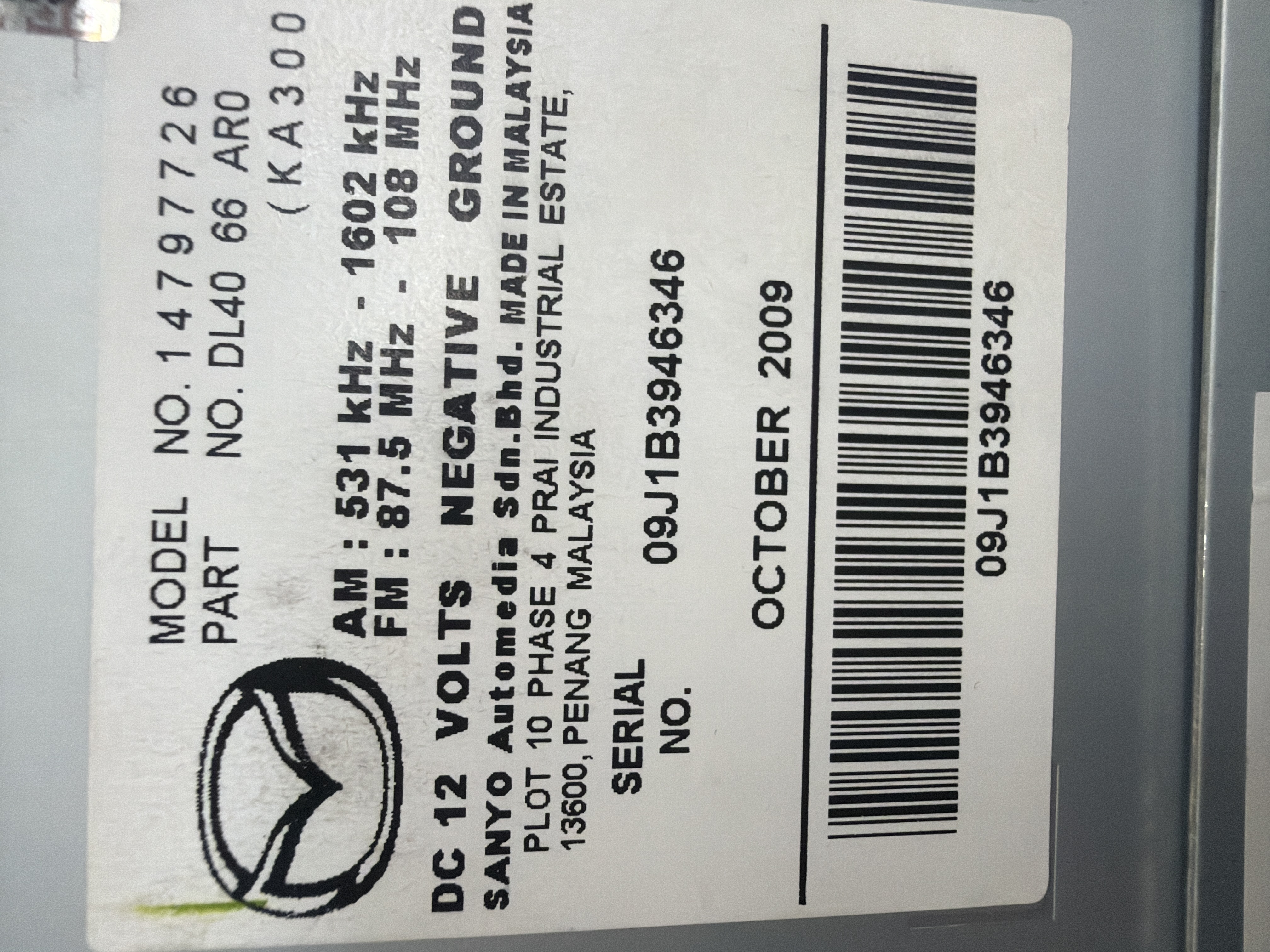Mazda - 2 2de gen. vanaf 2007 Radio CD-Speler reparatie