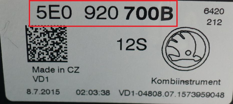 Skoda - Octavia 3 (5E) vanaf 2014 Tellerpaneel reparatie