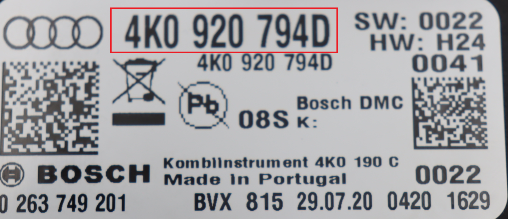 Audi - Q7 2de gen. facelift Tellerpaneel reparatie