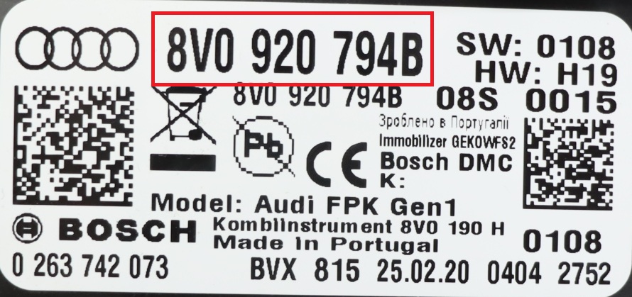 Audi - A3 8Y vanaf 2020 Tellerpaneel reparatie