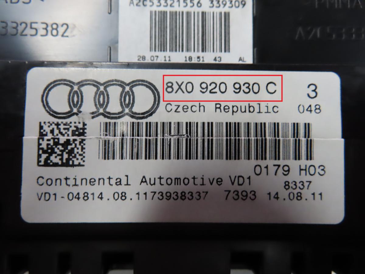 Audi - A1 vanaf 2010 Tellerpaneel reparatie
