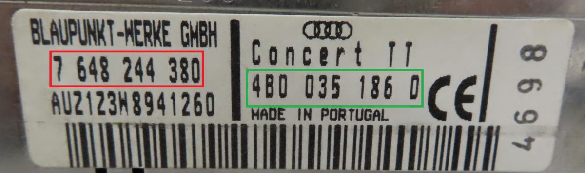 Audi - A2 8Z vanaf 1999 Radio CD-Speler reparatie