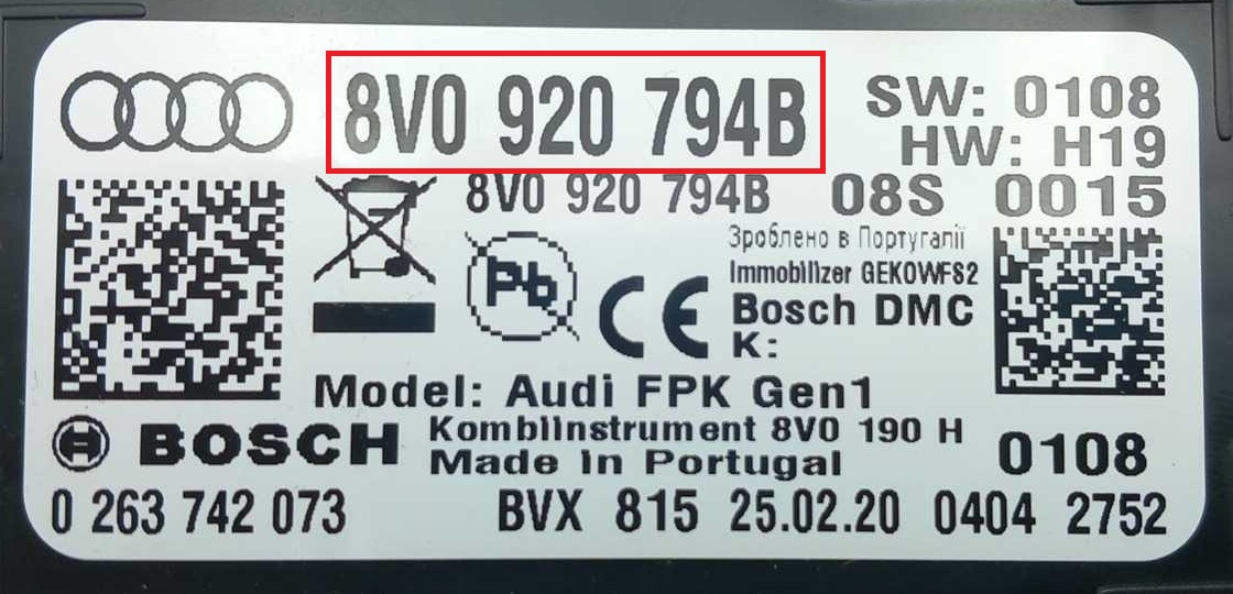 Audi - A3 8Y vanaf 2020 Tellerpaneel reparatie