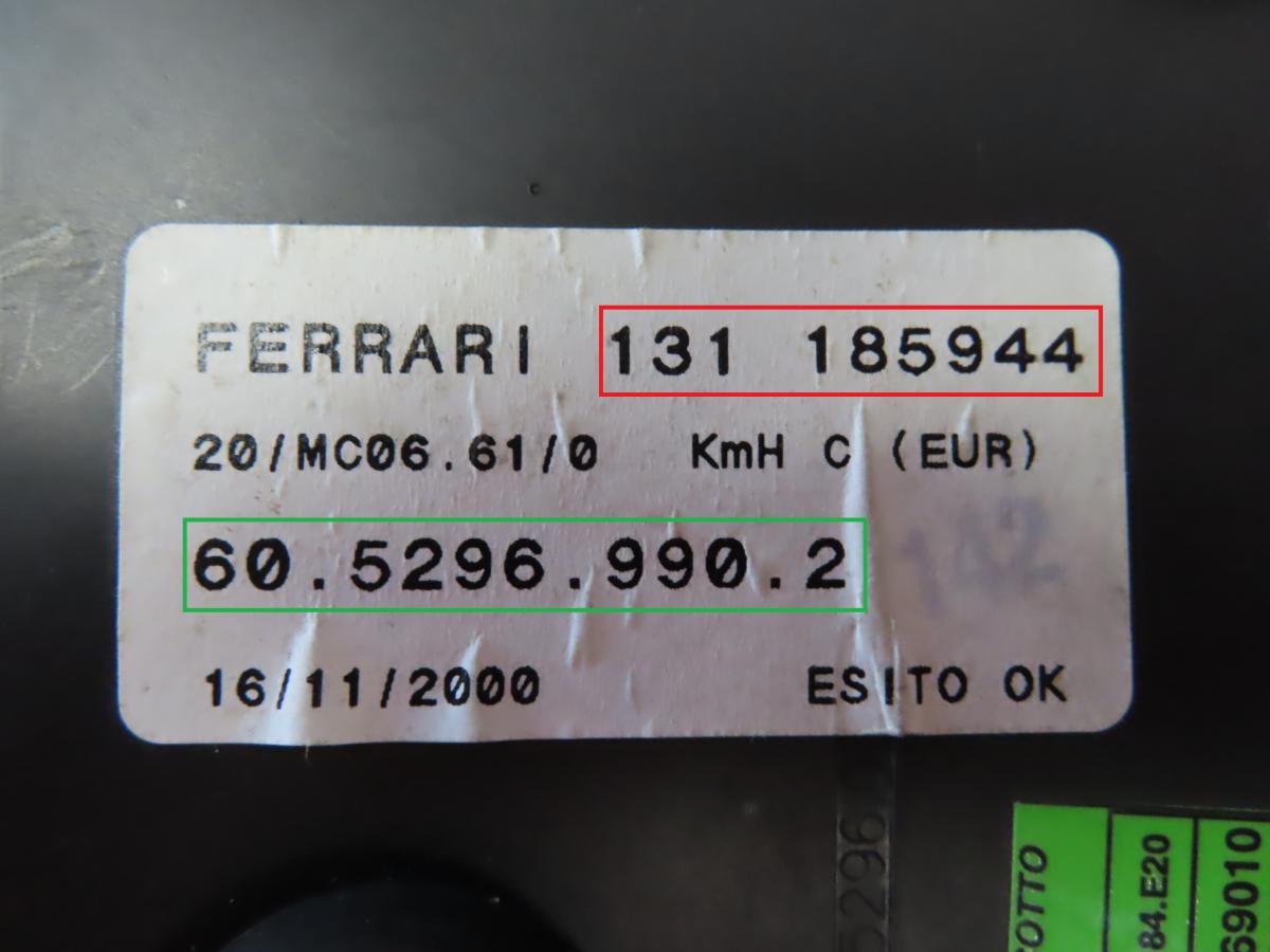Ferrari - 360 Modena vanaf 1999 Tellerpaneel reparatie