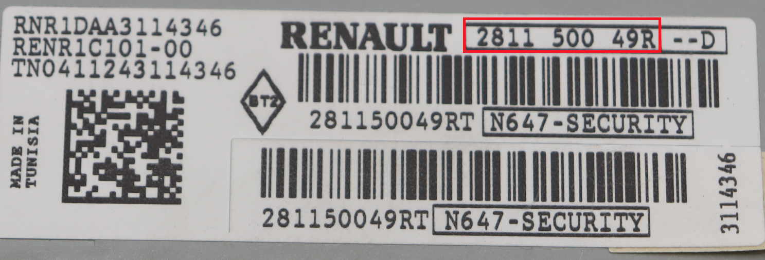 Renault - Master 3de gen ph1 vanaf 2010 Radiotoestel reparatie