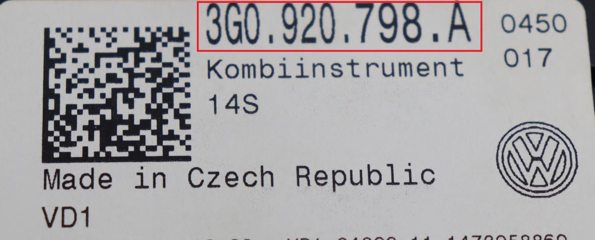 Volkswagen - Passat B8 vanaf 2014 Tellerpaneel reparatie