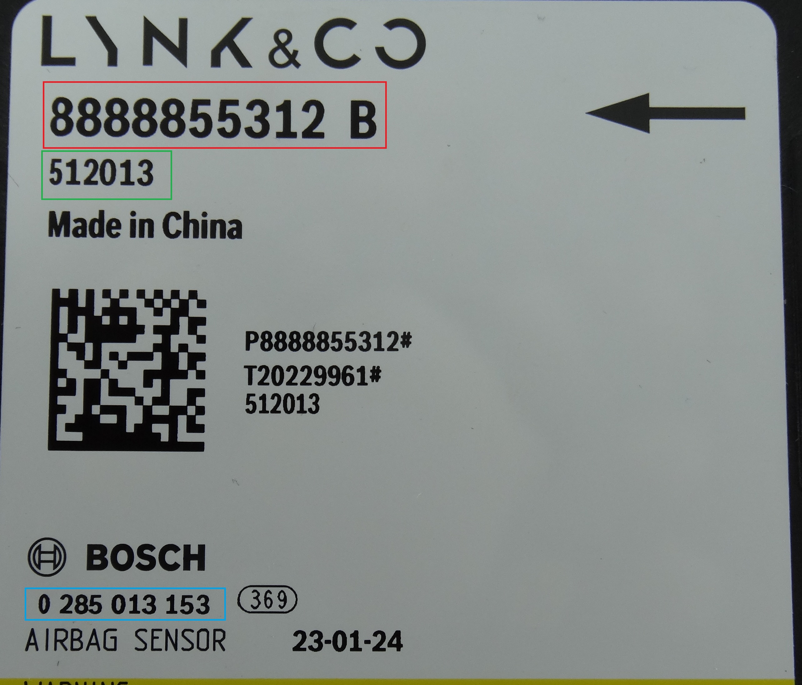 Lynk & Co - 01 facelift vanaf 2021 Airbagmodule reparatie