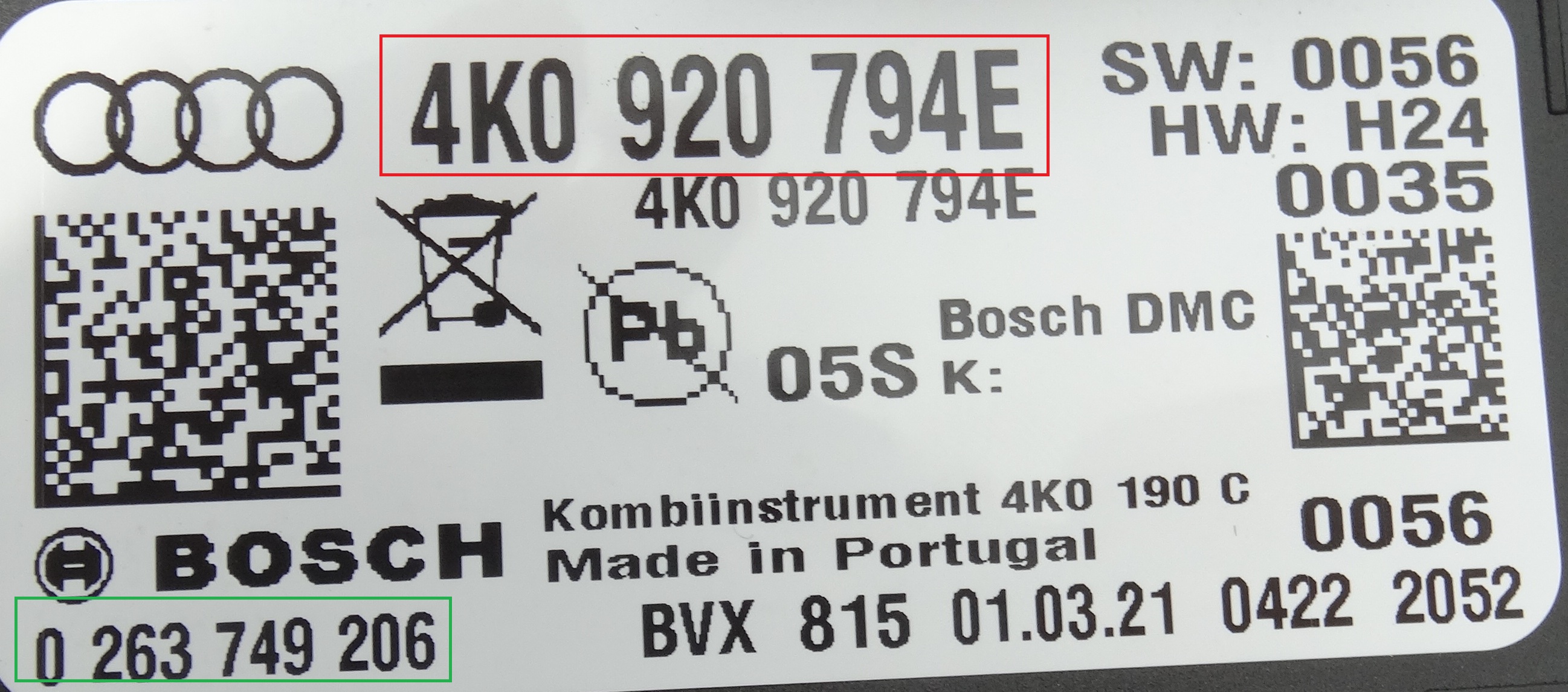 Audi - A6 4K vanaf 2018 Tellerpaneel reparatie