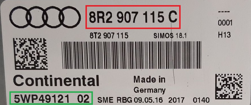 Audi - Q5 8R facelift vanaf 2012 Motor ECU reparatie