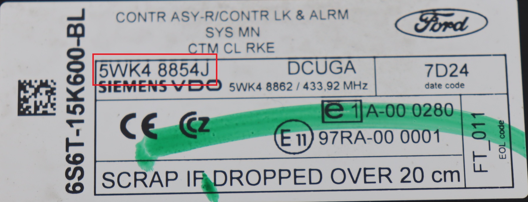 Ford - Fiësta MK 5 vanaf 2002 Body Control module reparatie