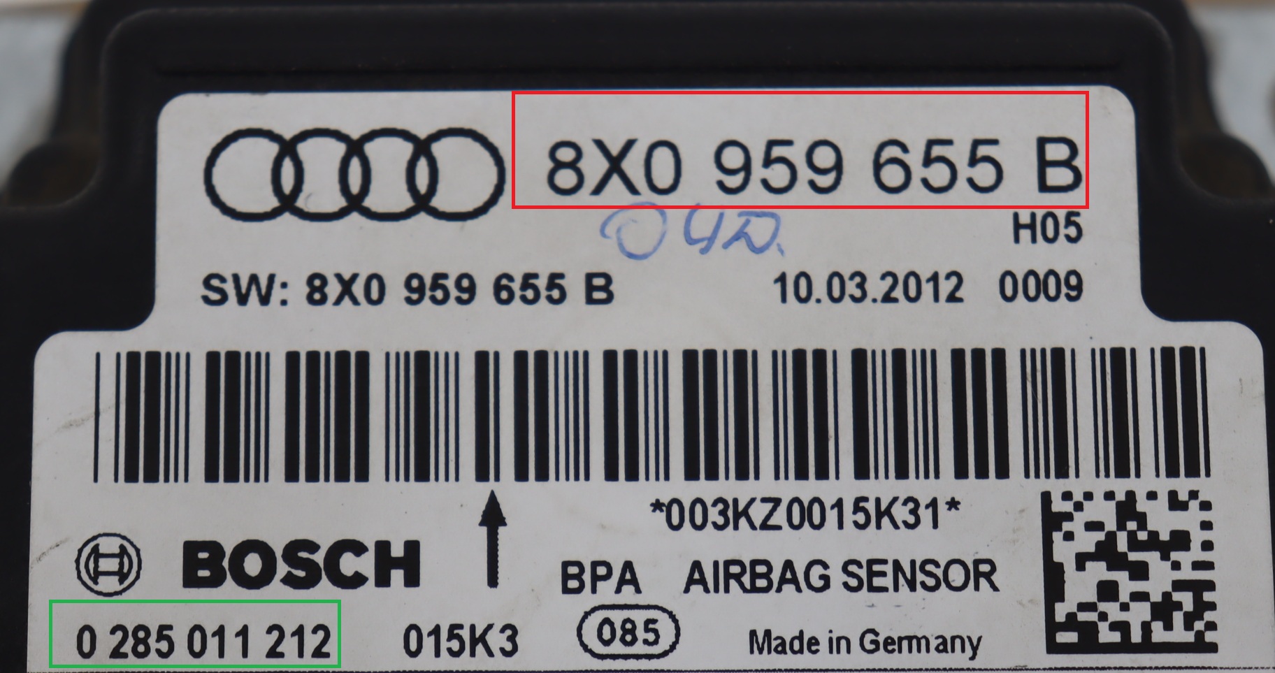Audi - A1 vanaf 2010 Airbagmodule reparatie