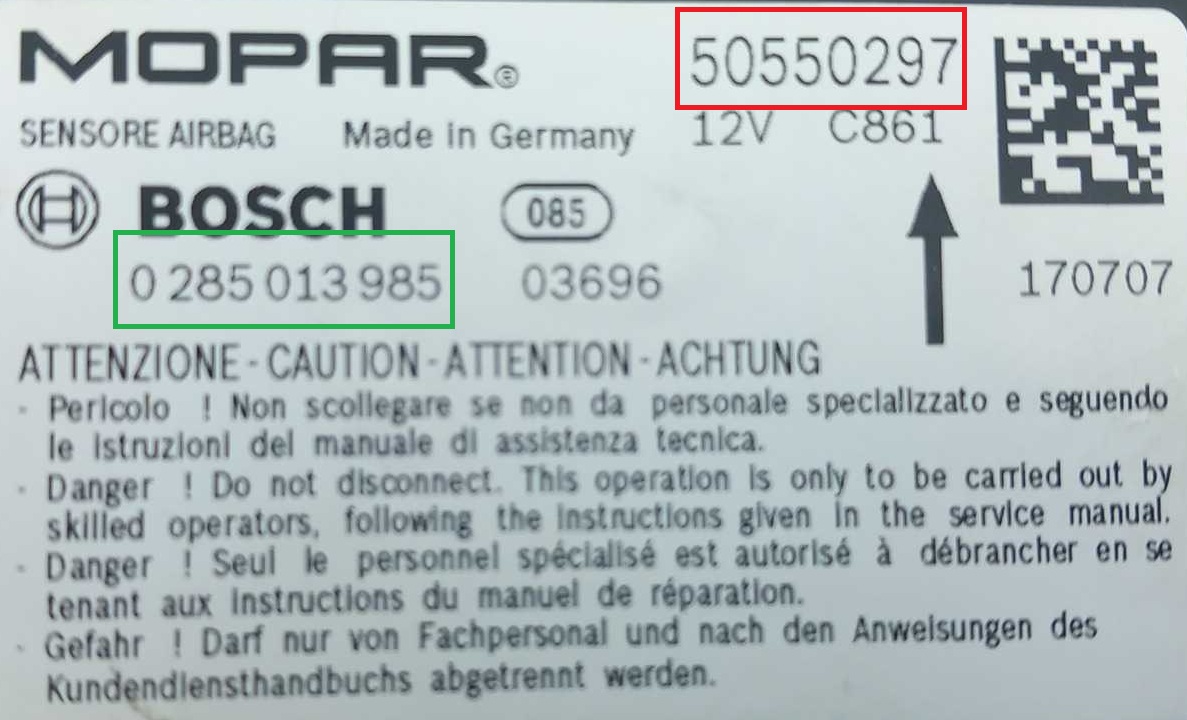 Alfa Romeo - Giulia 952 v.a. 2015 Airbagmodule reparatie
