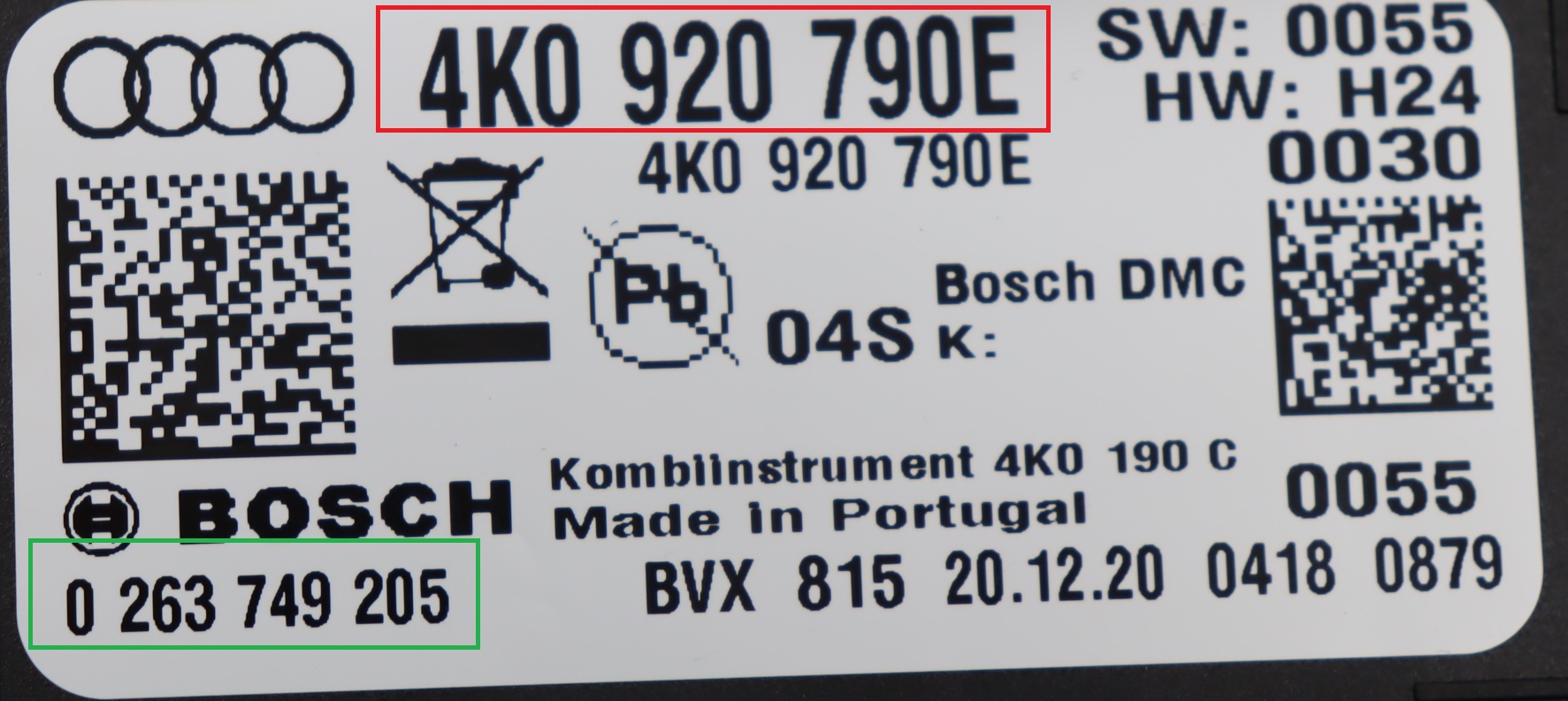 Audi - Q8 vanaf 2018 Tellerpaneel reparatie